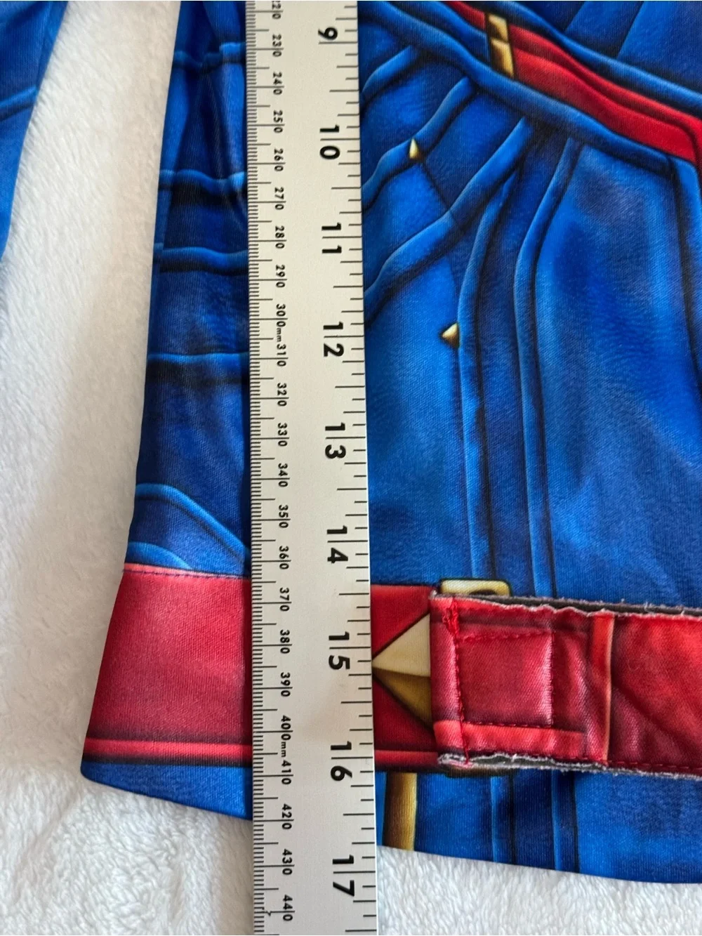 Disney Red and Blue Captain America costume Zip-Up Jacket with Gold Accent - Picture 5 of 13